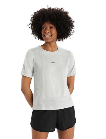Dámské Tričko Icebreaker ZoneKnit™ Merino Krátké Sleeve Boxy Béžový | CZ 1360ILHS